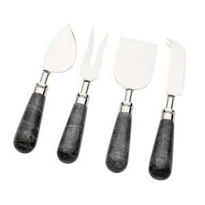 New Pottery Barn Black Marble Cheese Knives, Set of 4, Charcuterie Board Knife
